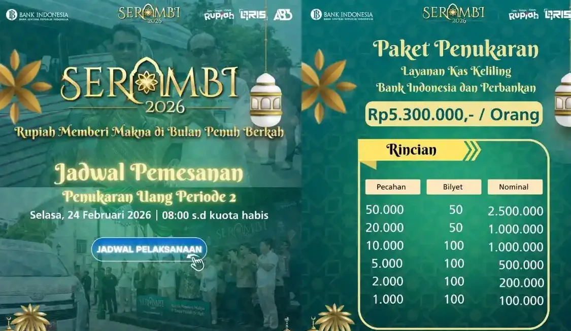 BI Jatim Buka War Penukaran Uang Baru Periode 2, Cek Lokasi dan Jadwal Lengkapnya