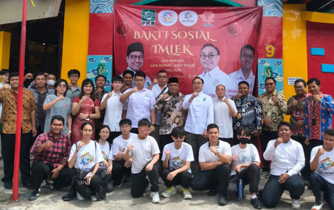 Gelar Imlek dan Baksos di Klenteng Surabaya, PKB Jatim Tegas Jaga Harmoni Antar Umat