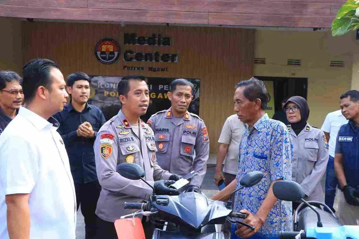 Polres Ngawi Ungkap Curanmor di Area Persawahan, Tiga Pelaku Diamankan