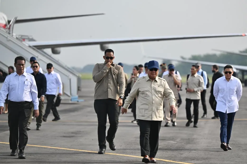 Prabowo Tiba di Jatim, Siap Resmikan Musium Marsinah Hingga 166 SPPG Polri