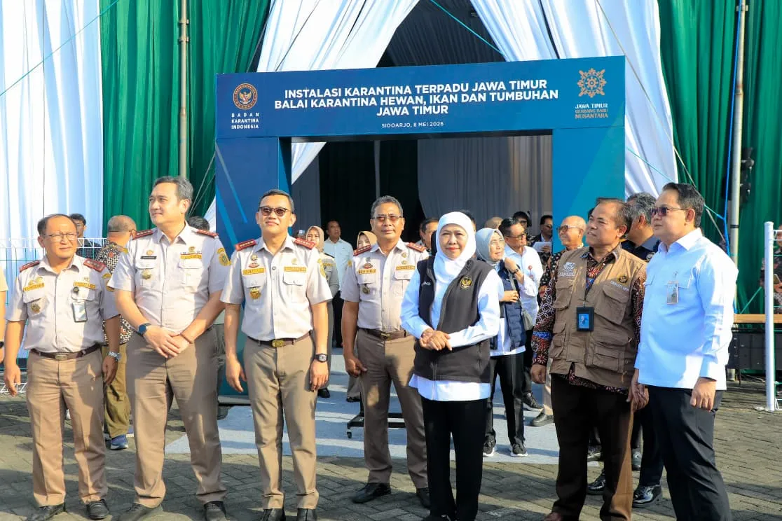 Khofifah dan Kepala Badan Karantina Resmikan Karantina Terpadu Demi Perkuat Efisiensi Perdagangan