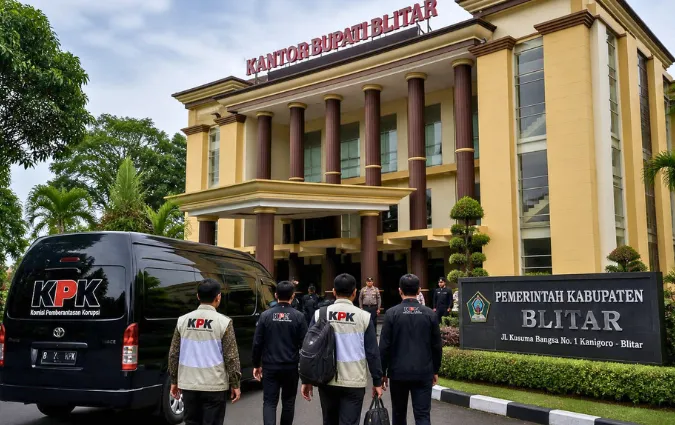 KPK Gelar Agenda Tertutup di Kantor Bupati Blitar