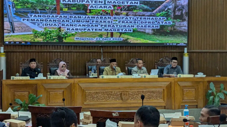 Rapat paripurna DPRD Magetan dipimpin Wakil Ketua I DPRD Magetan, Suyatno.