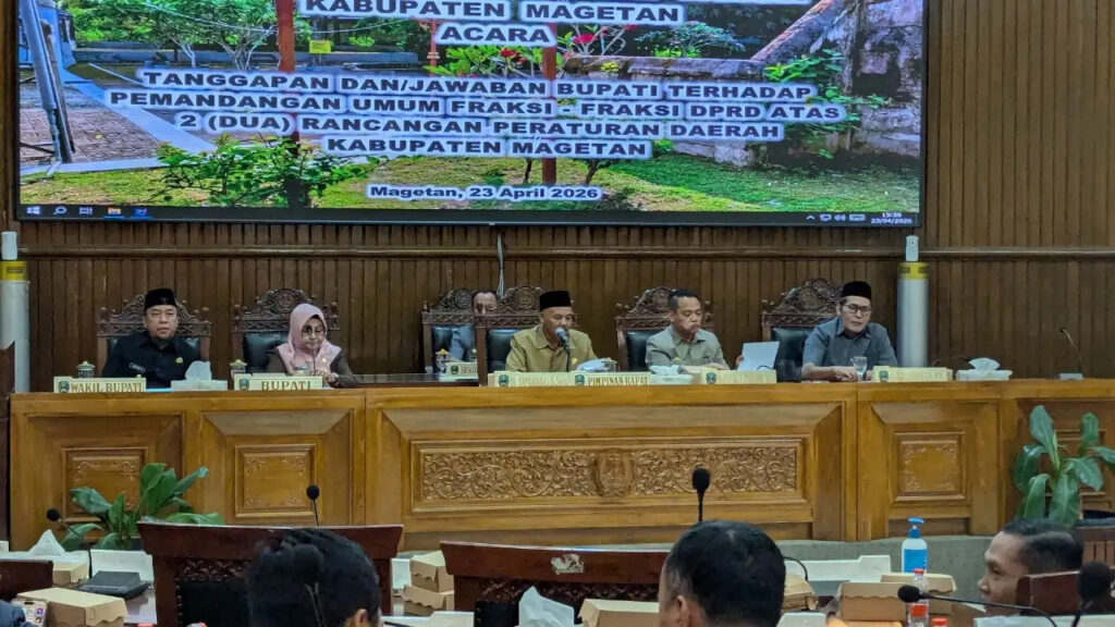 Rapat paripurna DPRD Magetan dipimpin Wakil Ketua I DPRD Magetan, Suyatno.