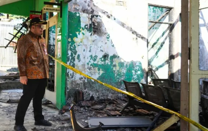 Pasca Kebakaran Puskesmas Tiron, Bupati Kediri Pastikan Layanan Kesehatan Tetap Berjalan