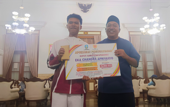 Bupati Situbondo Beri Bonus Rp15 Juta untuk Atlet Peraih Emas World Cup Woodball